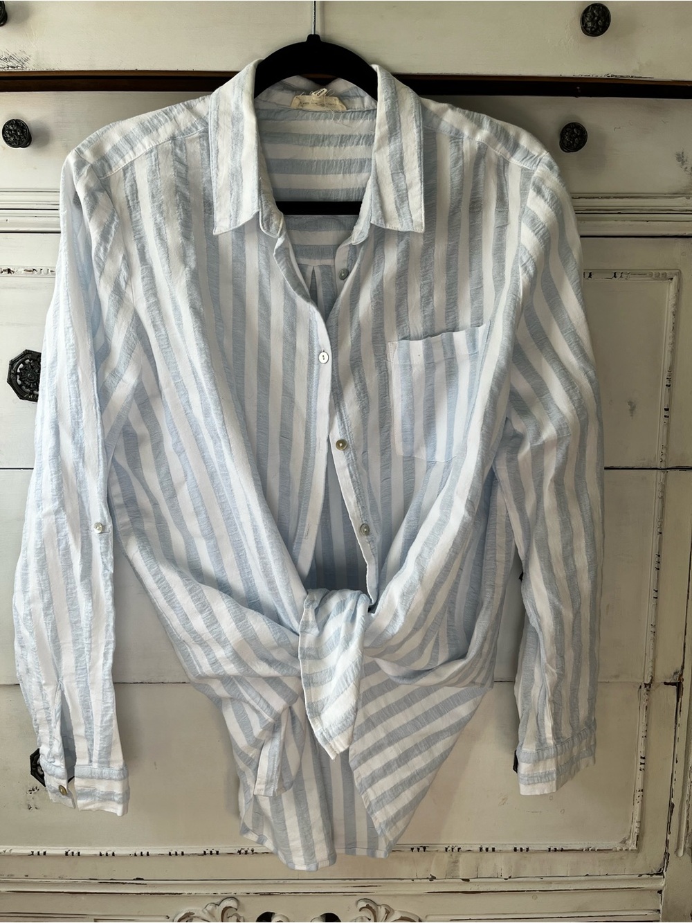 Jane & Delancey striped button up shirt